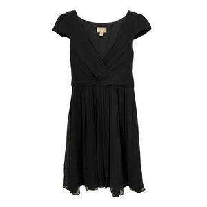 J. Crew Black Mirabelle 100% Silk Chiffon Dress | Size 6